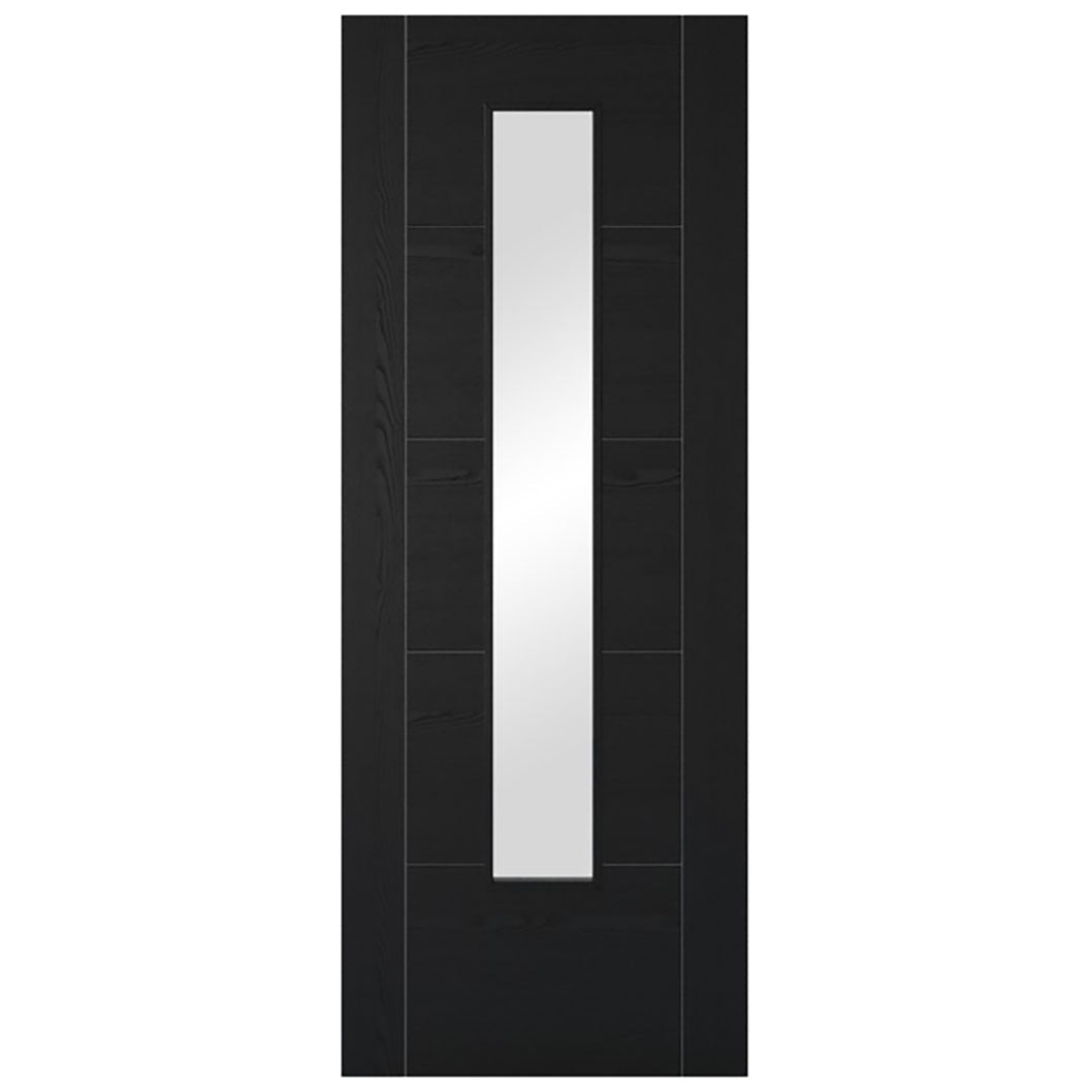 LPD Doors Laminate Black Vancouver Glazed Door - JJ Building Materials