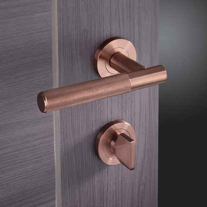 LPD Doors Lugano Satin Copper Privacy Handle Hardware Pack - JJ Building Materials