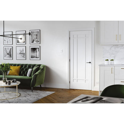 LPD Doors Manhattan 9-Panel White Prime Plus FD30 Fire Door - JJ Building Materials