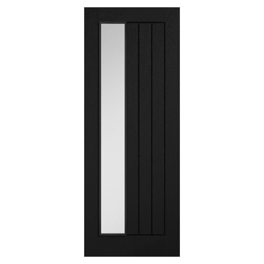 LPD Doors Mexicano Offset Clear Black Oak Internal Door - JJ Building Materials