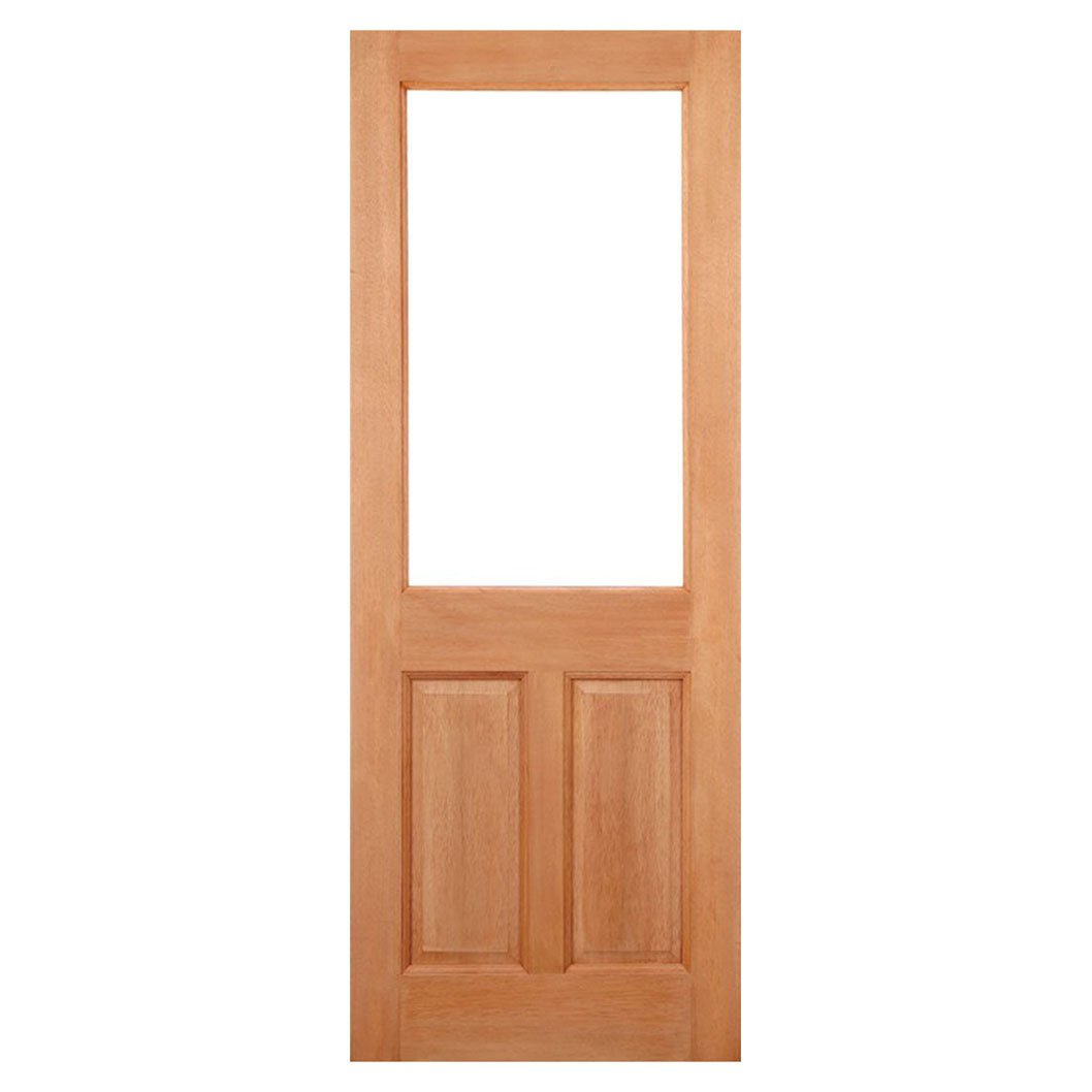 LPD Doors M&T 2XG 2-Panel Hardwood Door with Clear Double-Glazed Glass - JJ Building Materials
