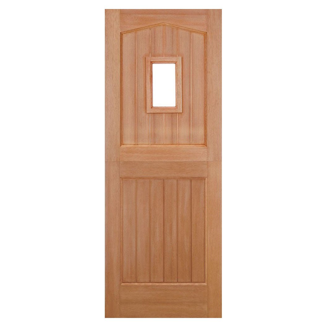 LPD Doors M&T Hardwood Stable 1 Light External Door with Clear Double Glazed Glass - JJ Building Materials