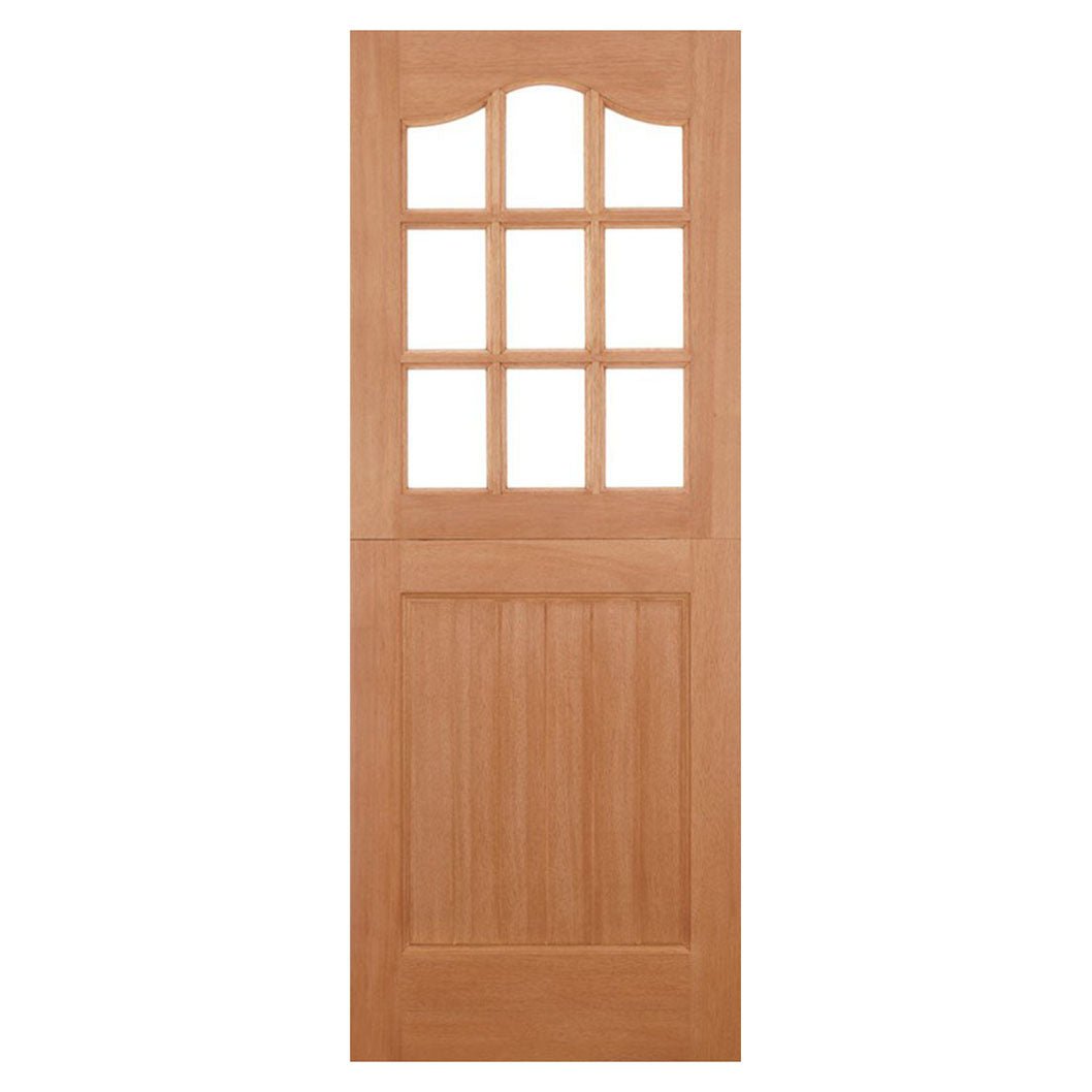 LPD Doors M&T Hardwood Stable 9-Light Clear Glass External Door - JJ Building Materials