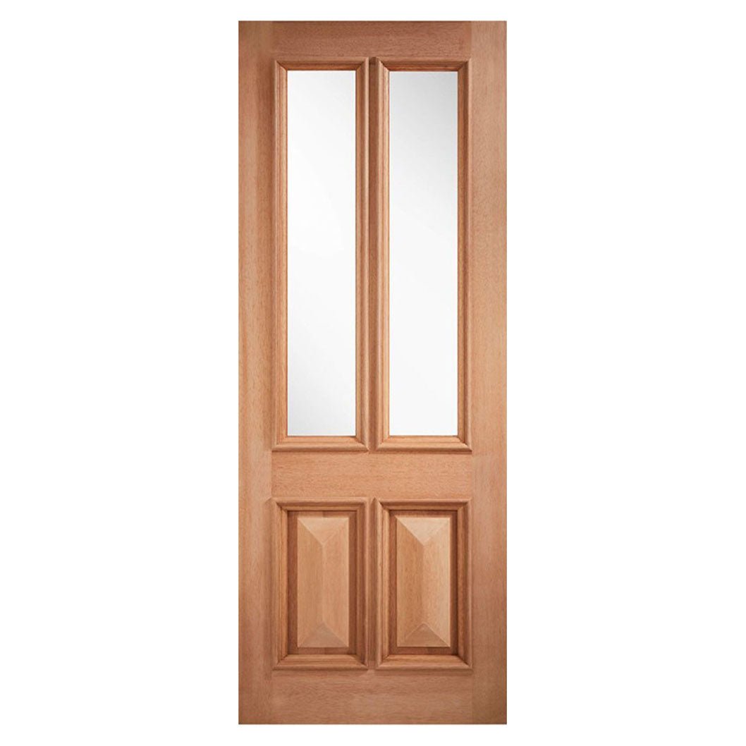 LPD Doors M&T Islington 2 Panel 2 Light Hardwood External Door - JJ Building Materials