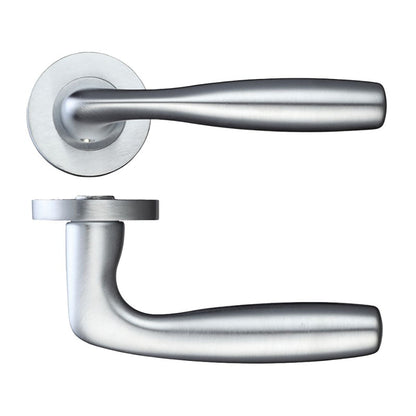 LPD Doors Norma Satin Chrome Door Handle Hardware Pack - JJ Building Materials
