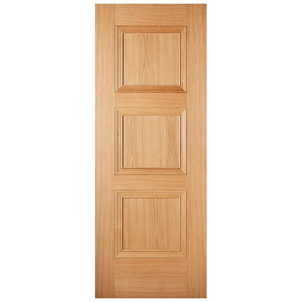 LPD Doors Oak Amsterdam 3 Panel Prefinished FD30 Fire Door - JJ Building Materials
