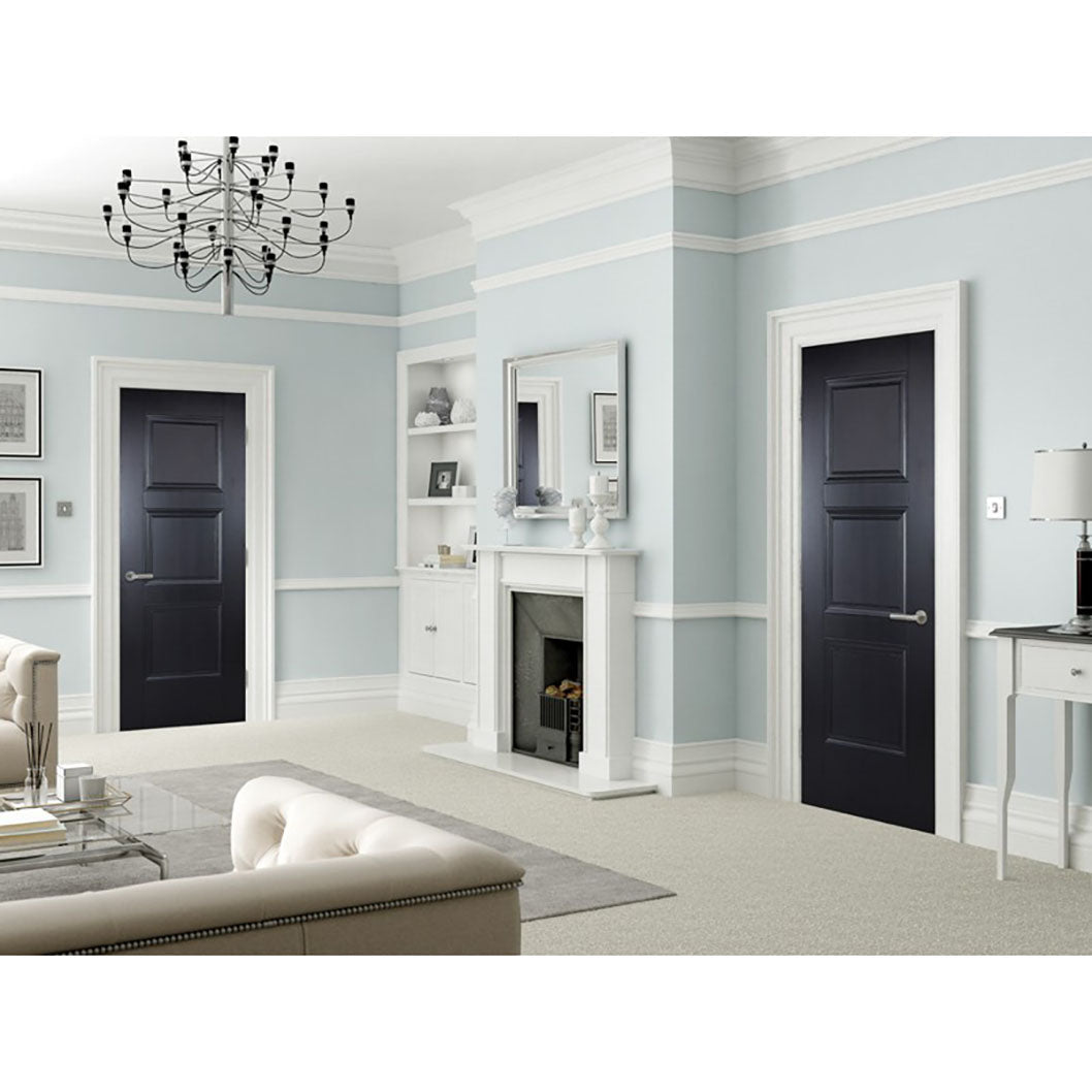 LPD Doors Oak Amsterdam 3 Panel Prefinished FD30 Fire Door - JJ Building Materials
