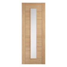 LPD Doors Oak Carini Pre Finished Long Light Clear Glazed Internal Door - JJ Building Materials