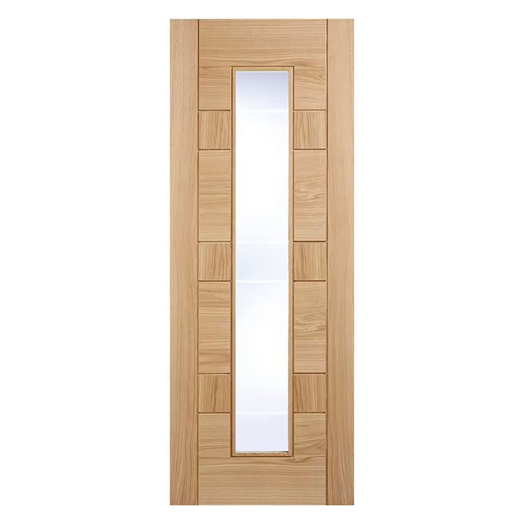 LPD Doors Oak Edmonton Glazed Prefinished Internal Door - JJ Building Materials
