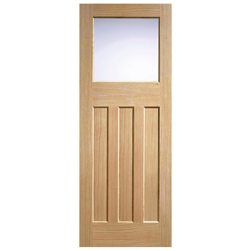 LPD Doors Oak Frosted Glass Top Light DX30 Internal Door - JJ Building Materials