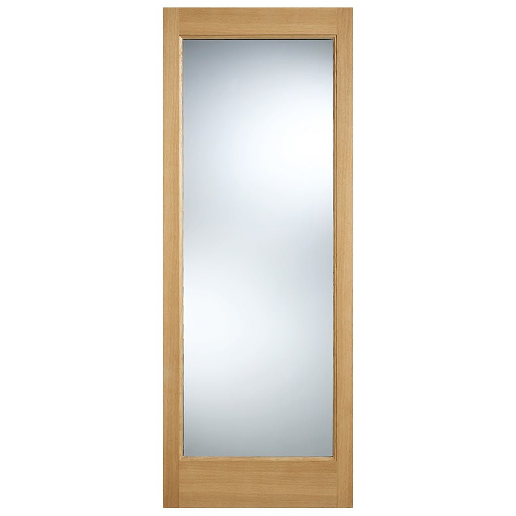 LPD Doors Oak Pattern 10 Door with Clear Glass - JJ Building Materials