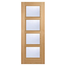 LPD Doors Oak Pre Finished Fire Door Vancouver 4l Clear Glazed Internal Door - JJ Building Materials