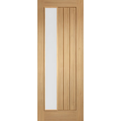 LPD Doors Oak Pre Finished Mexicano Offset With Glass Internal Door - JJ Building Materials