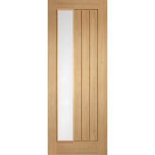 LPD Doors Oak Pre Finished Mexicano Offset With Glass Internal Door - JJ Building Materials