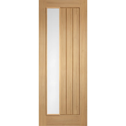 LPD Doors Oak Pre Finished Mexicano Offset With Glass Internal Door - JJ Building Materials