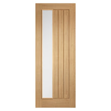 LPD Doors Oak Pre Finished Mexicano Offset With Glass Internal Door - JJ Building Materials