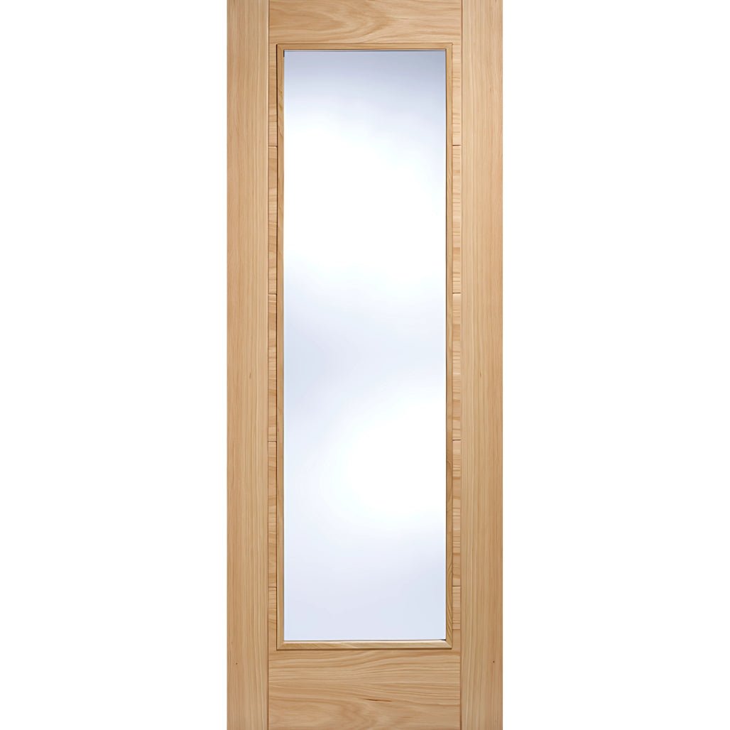 LPD Doors Oak Pre Finished Vancouver Clear Glazed 1 light Internal Door - JJ Building Materials