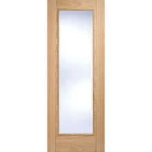 LPD Doors Oak Pre Finsihed Fire Door Vancouver Clear Glazed 1 Light Internal Door - JJ Building Materials