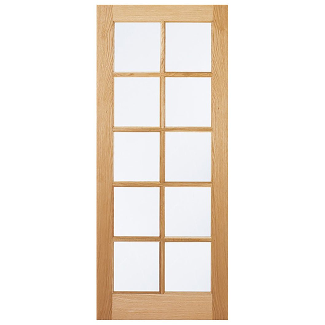 LPD Doors Oak SA 10-Lite Glazed Internal Door Clear Glass - JJ Building Materials