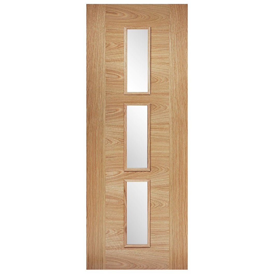 LPD Doors Oak Sofia 3-Lite Glazed Internal Door - JJ Building Materials