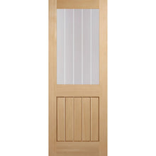 LPD Doors Oak Unfinished Mexicano 1 Light With Silkscreen Glass (Half Light) Internal Door - JJ Building Materials