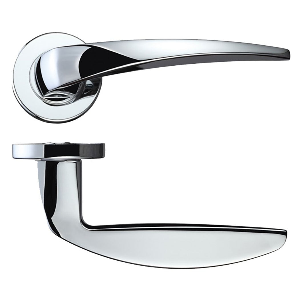 LPD Doors Orion Polished Chrome Privacy Door Handle Hardware Pack - JJ Building Materials