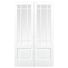 LPD Doors Pair Downham Clear Bevelled Glass Prime Plus (SR127) Interior Doors - JJ Building Materials