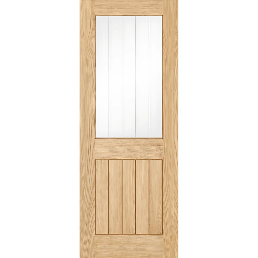 LPD Doors Pre finished Oak Belize 1 Light With Silkscreen Glass (Half Light) Internal Door - JJ Building Materials