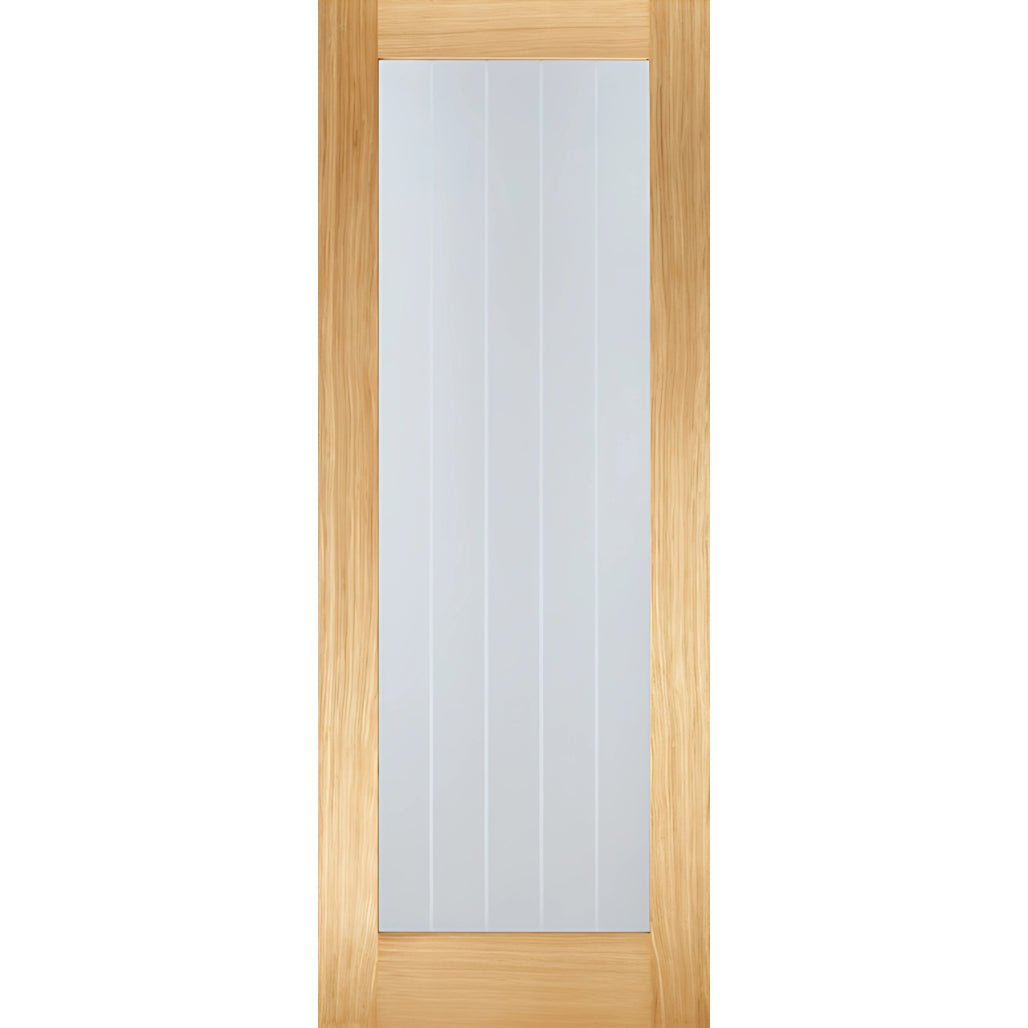 LPD Doors Prefinished Oak Fire Door Mexicano Pattern 10 Glazed Fd30 Internal Door - JJ Building Materials