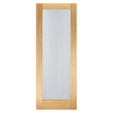 LPD Doors Prefinished Oak Fire Door Mexicano Pattern 10 Glazed Fd30 Internal Door - JJ Building Materials