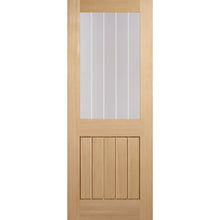 LPD Doors Prefinished Oak Mexicano 1 Light With Silkscreen Glass (Half Light) Internal Door - JJ Building Materials