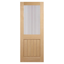 LPD Doors Prefinished Oak Mexicano 1 Light With Silkscreen Glass (Half Light) Internal Door - JJ Building Materials