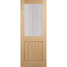 LPD Doors Prefinished Oak Mexicano 1 Light With Silkscreen Glass (Half Light) Internal Door