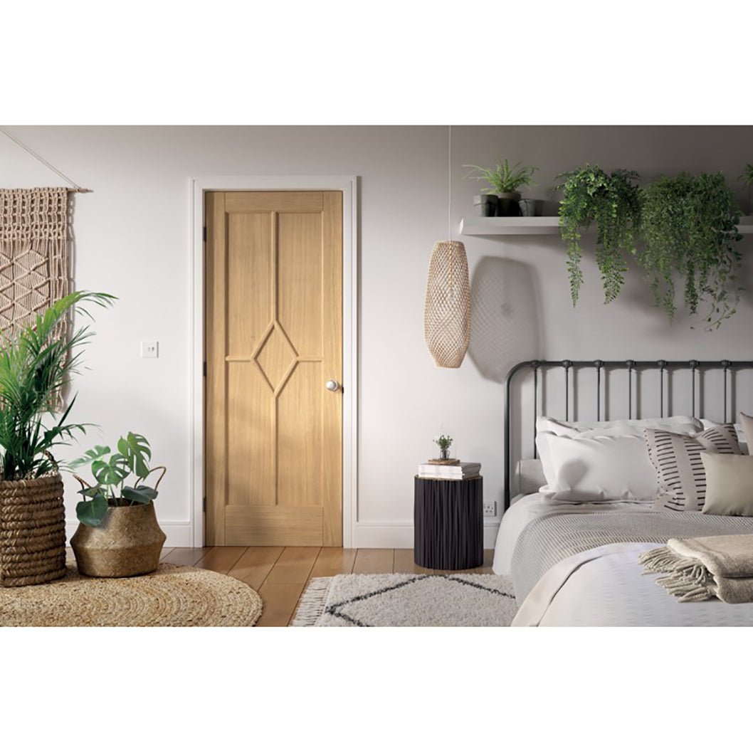 LPD Doors Reims 5 Panel Diamond Design FD30 Fire Door - JJ Building Materials