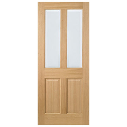 LPD Doors Richmond 2-Panel/2-Light Glazed Internal Door - JJ Building Materials