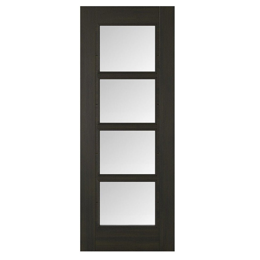 LPD Doors Smoked Oak Pre Finished Vancouver 4 Light Glazed Internal Door - JJ Building Materials