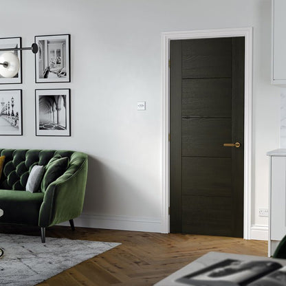 LPD Doors Smoked Oak Pre Finished Vancouver Solid Internal Door - JJ Building Materials