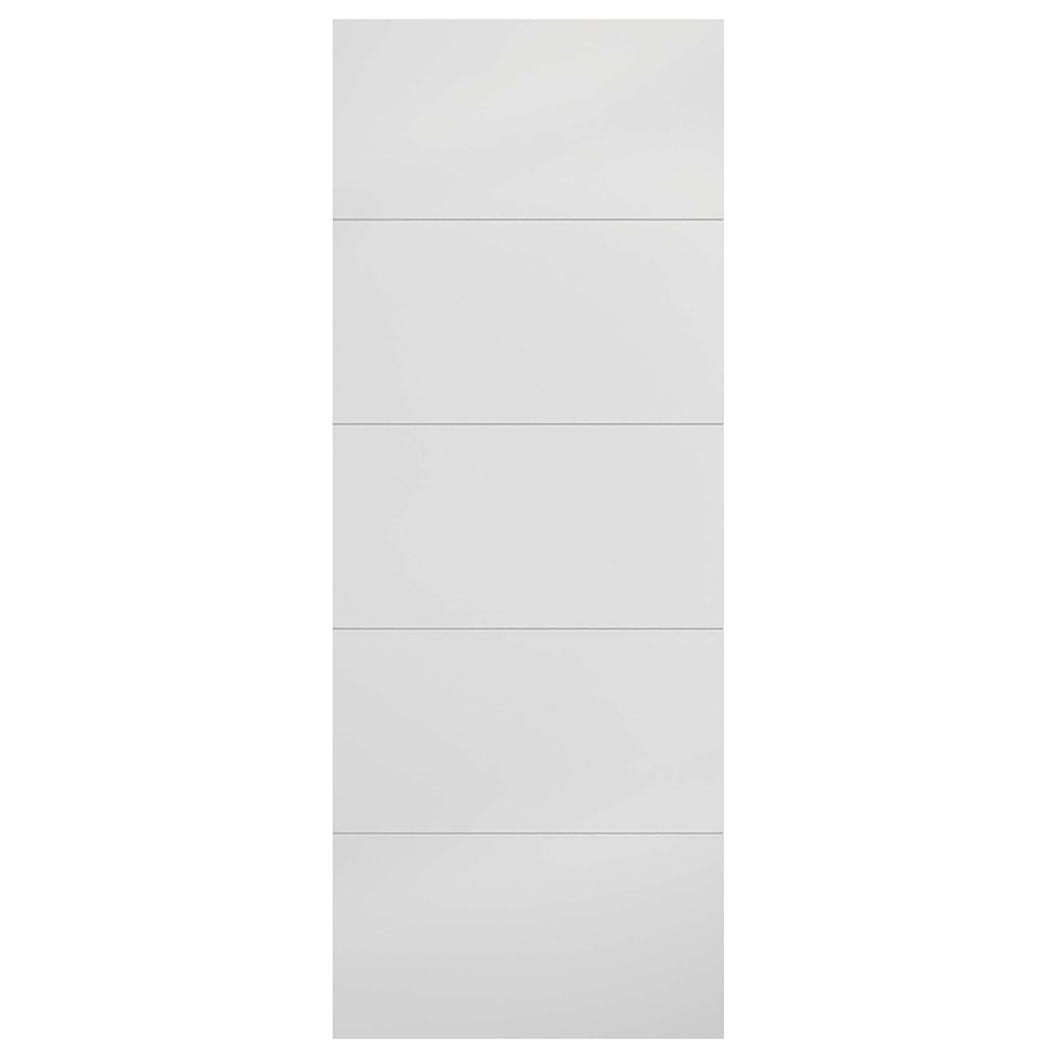 LPD Doors Smooth Horizontal 4-Line Moulded FD30 Fire Door - JJ Building Materials