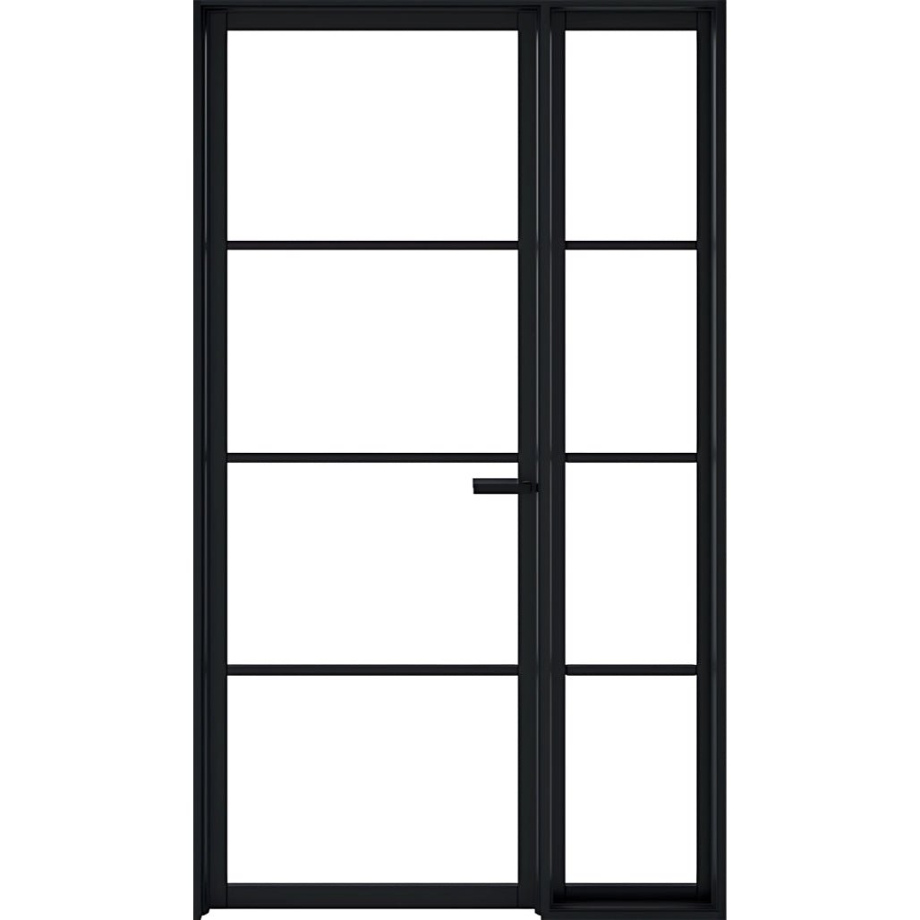 LPD Doors Soho Pre Finished Black 1981mm x 292mm (11") x 35mm Demi Panel - JJ Building Materials