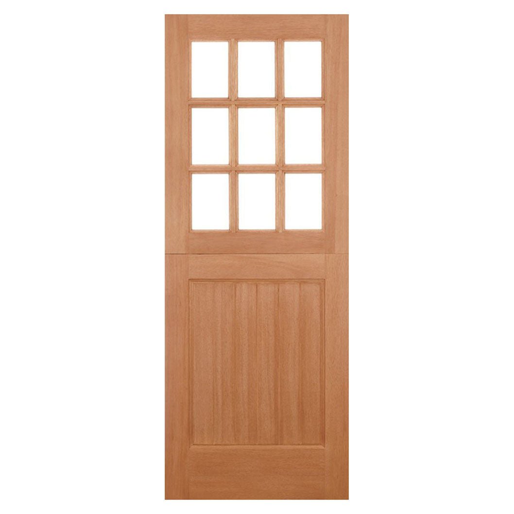 LPD Doors Stable 9-Light Straight Top Hardwood External Door - JJ Building Materials
