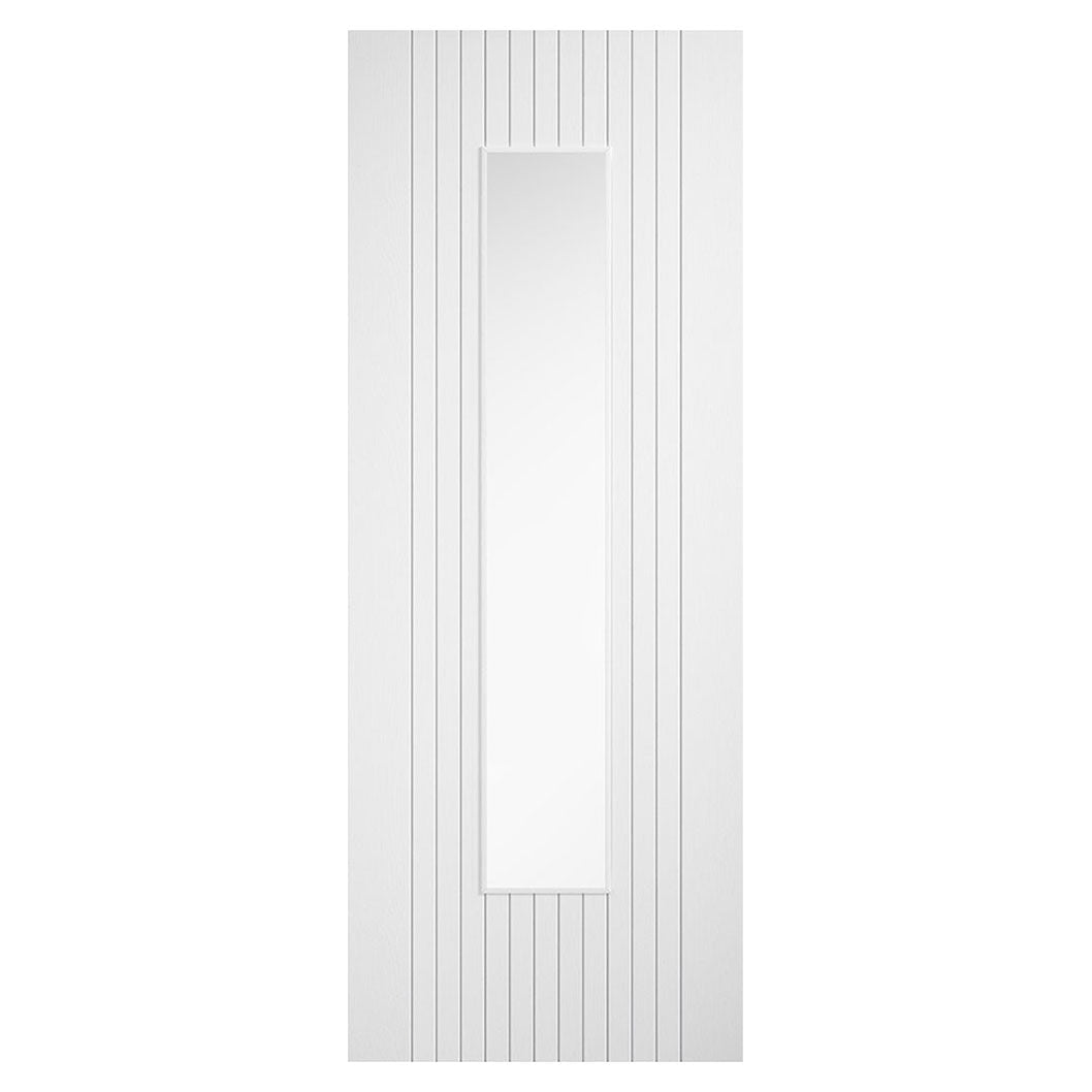 LPD Doors Sydney MK1 1981x686x35mm White Laminate Glazed Internal Door - JJ Building Materials