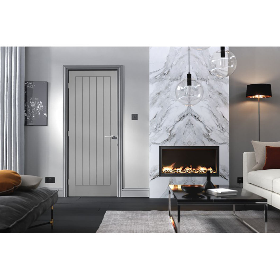 LPD Doors Textured Vertical 5-Panel Fire Door - JJ Building Materials