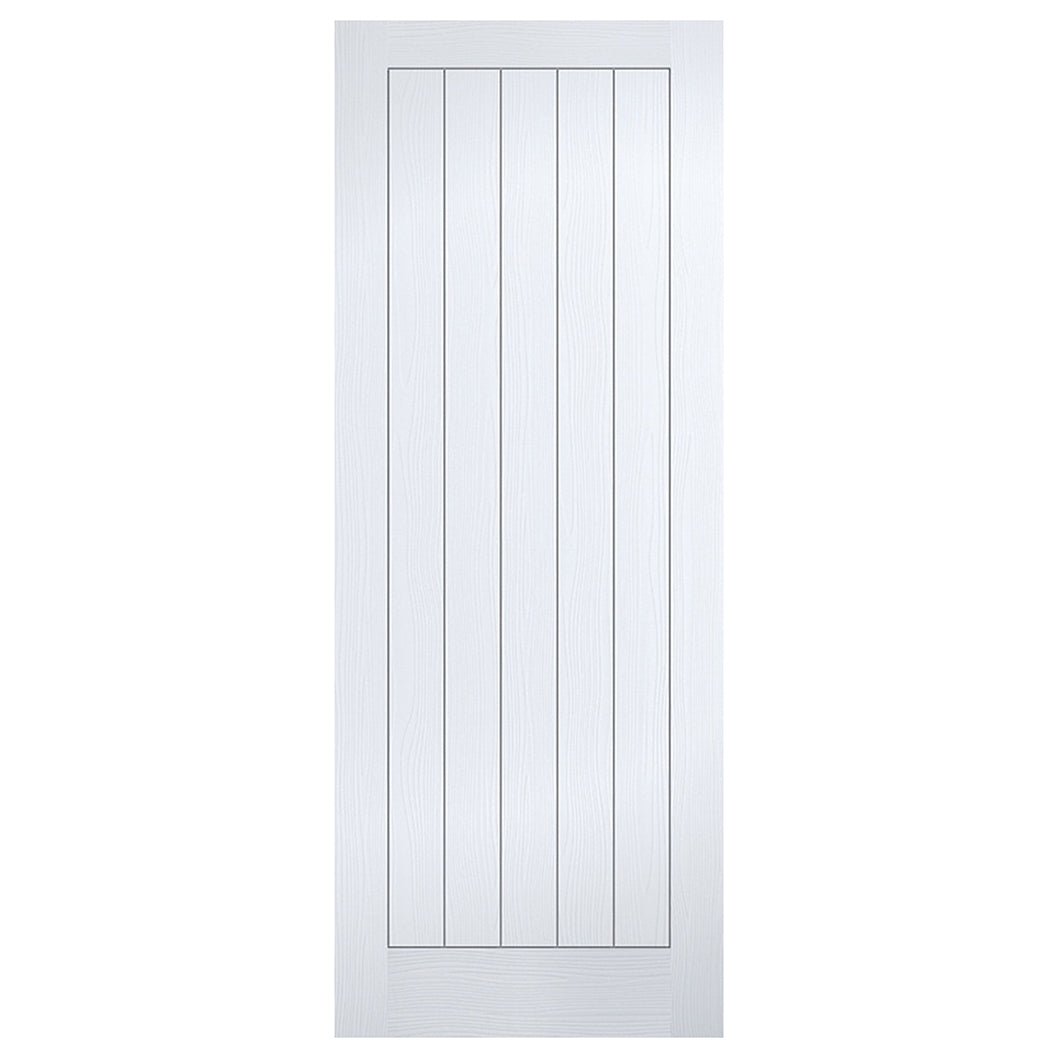 LPD Doors Textured Vertical 5 Panel White Moulded Internal Door - JJ Building Materials