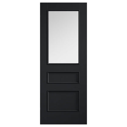LPD Doors Toledo 2 Panel 1 Lite Clear Glazed Prefinished Internal Door - JJ Building Materials