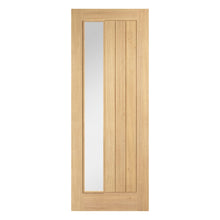 LPD Doors Unfinished 35mm Oak Belize Offset With Clear Glass Internal Door - JJ Building Materials