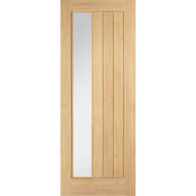 LPD Doors Unfinished 35mm Oak Belize Offset With Clear Glass Internal Door - JJ Building Materials