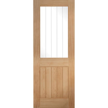 LPD Doors Unfinished Oak Belize 1 Light With Silkscreen Glass (Half Light) Internal Door - JJ Building Materials
