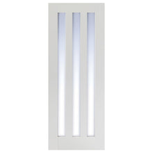 LPD Doors Utah 3-Light Clear Glass White Primed Interior Door - JJ Building Materials