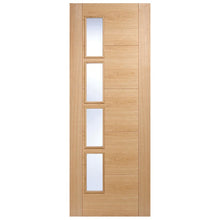 LPD Doors Vancouver Oak 4-Lite Clear Glazed Offset Internal Door - JJ Building Materials