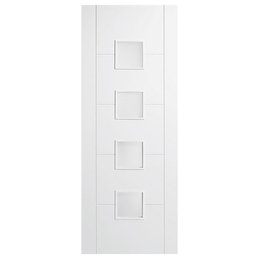 LPD Doors Vancouver White 4 Frosted Small Glass RM2S Interior Door - JJ Building Materials